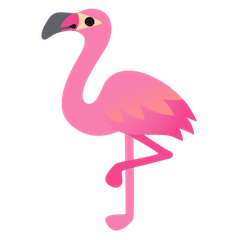 Flamingo Emoji Google Android, Chromebook