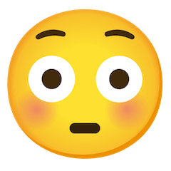 😳 Flushed Face Emoji on Google Android and Chromebooks