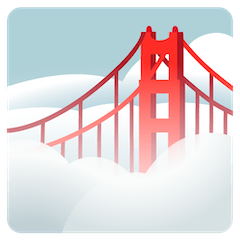 Ponte debaixo de nevoeiro Emoji Google Android, Chromebook