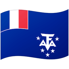 Bandeira das Terras Austrais e Antárticas Francesas Emoji Google Android, Chromebook