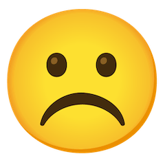 Frowning Face Emoji on Google Android and Chromebooks