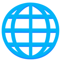 Globus mit Meridianen Emoji Google Android, Chromebook