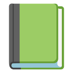 Grünes Buch Emoji Google Android, Chromebook