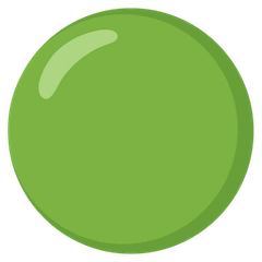 Зеленый круг Эмодзи на Google Android и Chromebook