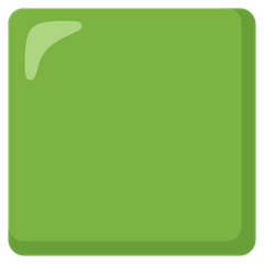 Зеленый квадрат Эмодзи на Google Android и Chromebook