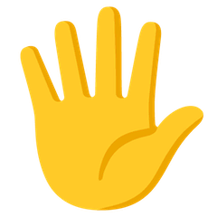 Erhobene Hand mit ausgestreckten Fingern Emoji Google Android, Chromebook