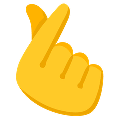 Hand mit gekreuztem Zeigefinger und Daumen Emoji Google Android, Chromebook