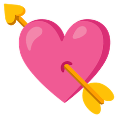 💘 Сердце, пронзенное стрелой Эмодзи на Google Android и Chromebook