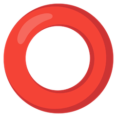 Hollow Red Circle Emoji on Google Android and Chromebooks