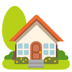 🏡 Casa con giardino Emoji su Google Android, Chromebooks