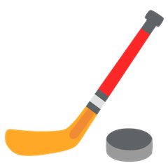 Stick y disco de hockey sobre hielo Emoji Google Android, Chromebook