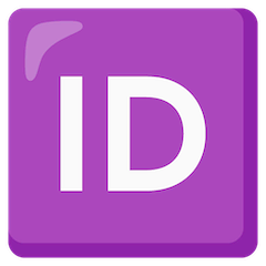 🆔 Знак «ID» на английском Эмодзи на Google Android и Chromebook