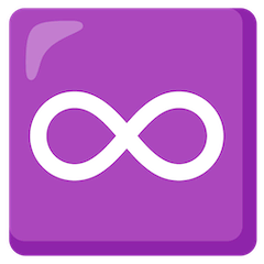 Símbolo de infinito Emoji Google Android, Chromebook