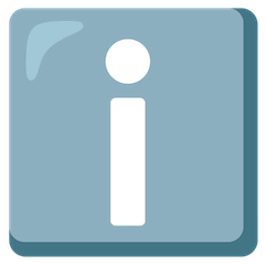 Simbolo delle informazioni Emoji Google Android, Chromebook