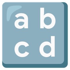 Simbolo di input per lettere minuscole Emoji Google Android, Chromebook