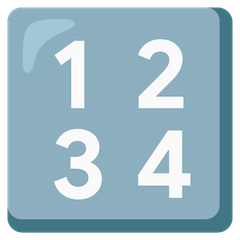 Símbolo de introdução de números Emoji Google Android, Chromebook