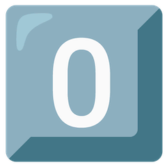 0️⃣ Tecla do número zero Emoji nos Google Android, Chromebooks