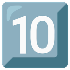 Tecla do número dez Emoji Google Android, Chromebook