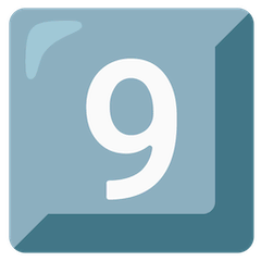 Tecla do número nove Emoji Google Android, Chromebook