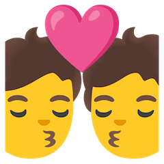 💏 Uomo e donna che si baciano Emoji su Google Android, Chromebooks