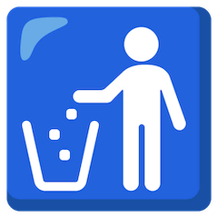 Símbolo de pôr o lixo no caixote Emoji Google Android, Chromebook