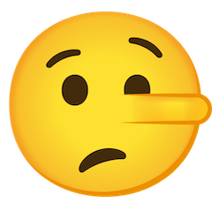 🤥 Cara de mentiroso Emoji en Google Android, Chromebooks