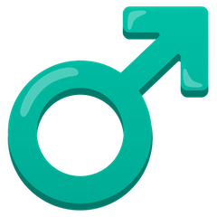 Signo masculino Emoji Google Android, Chromebook