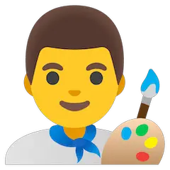 Man Artist Emoji on Google Android and Chromebooks