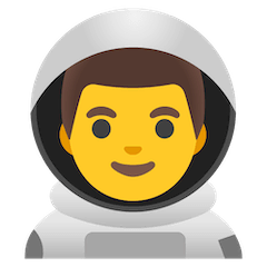 Astronaute homme Émoji Google Android, Chromebook