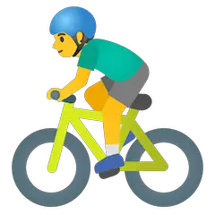 Ciclista (homem) Emoji Google Android, Chromebook
