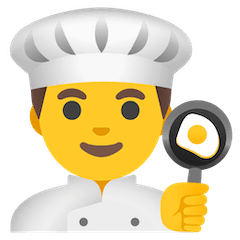 👨‍🍳 Chef uomo Emoji su Google Android, Chromebooks