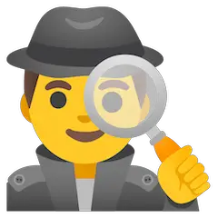 Man Detective Emoji on Google Android and Chromebooks