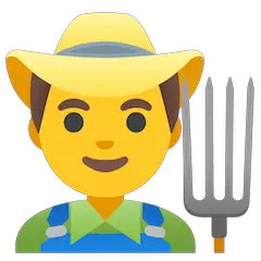 Man Farmer Emoji on Google Android and Chromebooks