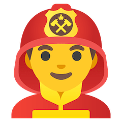 👨‍🚒 Man Firefighter Emoji on Google Android and Chromebooks