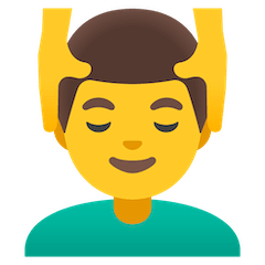 💆‍♂️ Homem a receber uma massagem na cabeça Emoji nos Google Android, Chromebooks
