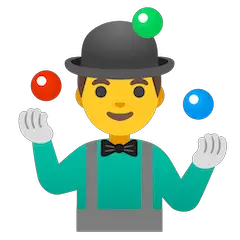 Жонглирующий мужчина Эмодзи на Google Android и Chromebook