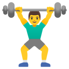 Man Lifting Weights on Google