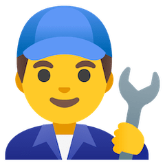 👨‍🔧 Man Mechanic Emoji on Google Android and Chromebooks