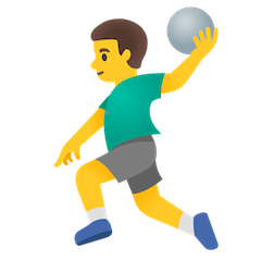 Man Playing Handball Emoji on Google Android and Chromebooks
