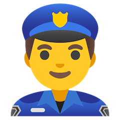 Man Police Officer Emoji on Google Android and Chromebooks