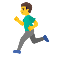 Man Running Emoji on Google Android and Chromebooks