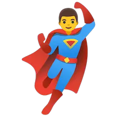 Supereroe Uomo Emoji Google Android, Chromebook