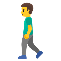 Uomo che attraversa la strada Emoji Google Android, Chromebook