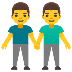 👬 Due uomini che si tengono per mano Emoji su Google Android, Chromebooks