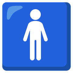 🚹 Simbolo con immagine stilizzata di uomo Emoji su Google Android, Chromebooks