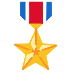 Военная медаль Эмодзи на Google Android и Chromebook