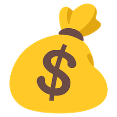 Saco de dinheiro Emoji Google Android, Chromebook
