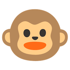 Cara de macaco Emoji Google Android, Chromebook