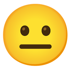 Лицо без эмоций Эмодзи на Google Android и Chromebook