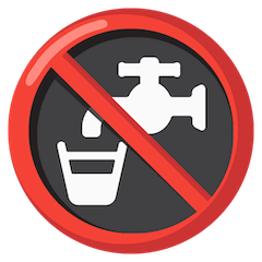 🚱 Agua no potable Emoji en Google Android, Chromebooks